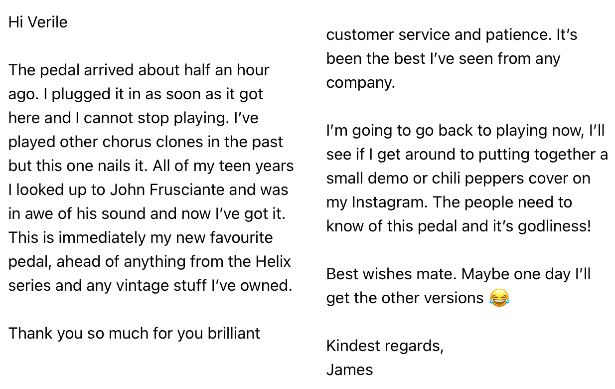 Customer review